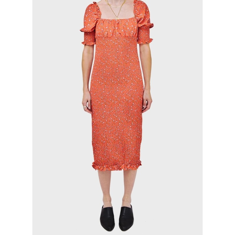 BNWT SMALL/MED floral puff sleeve dress